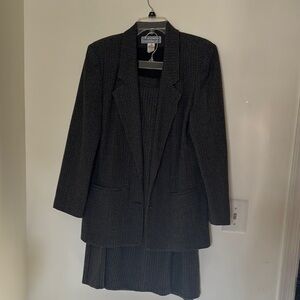 Houndstooth Blazer and Skirt Set